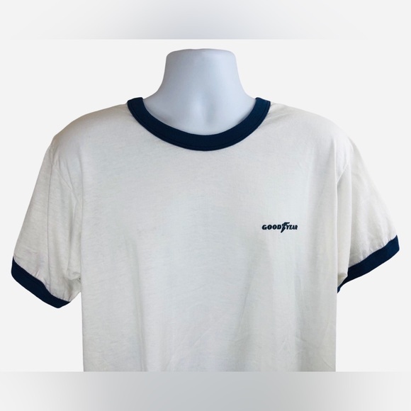 Goodyear Tires 70s 80s Rare Screen Stars Ringer Tee Shirt Men’s XL USA Made EUC - Picture 5 of 10